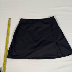 Reformation Black A line Skort with Side Slit